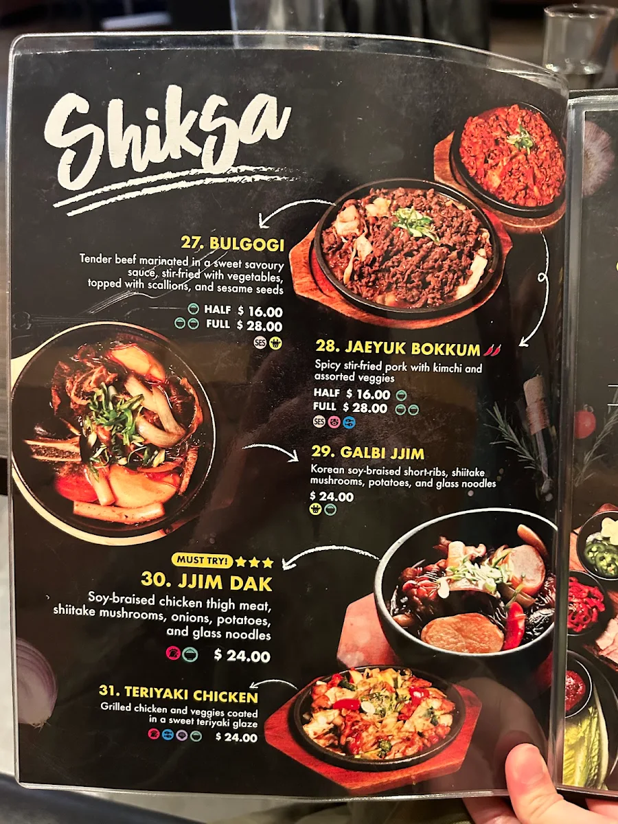 Menu, Hanjan Oliver