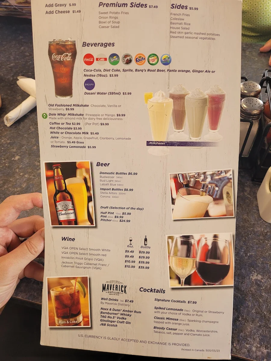 Menu, Clifton Hill Family Restaurant