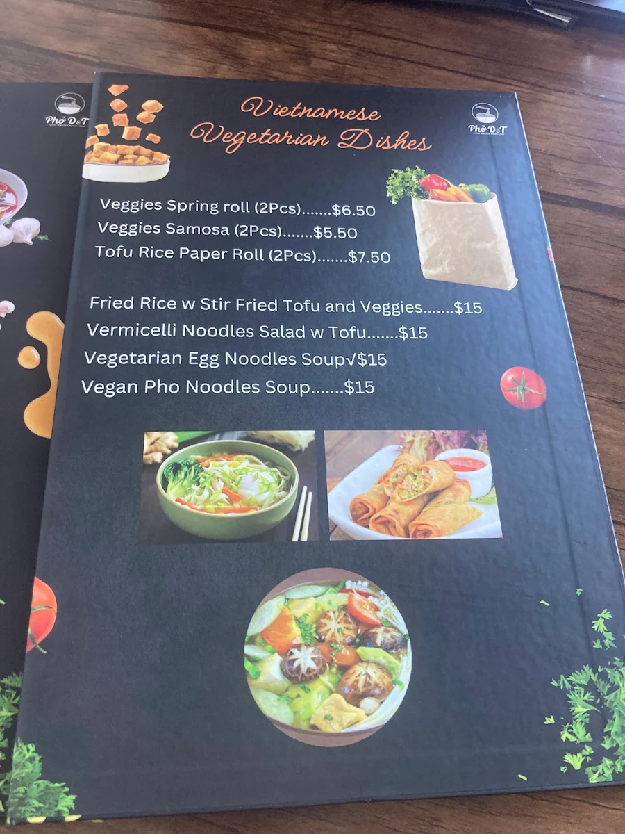 Menu, PhoD&T