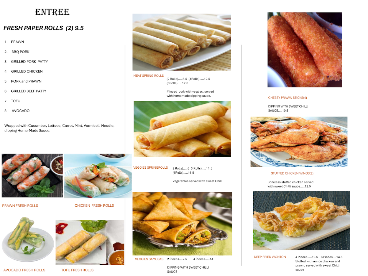 Menu, PhoD&T
