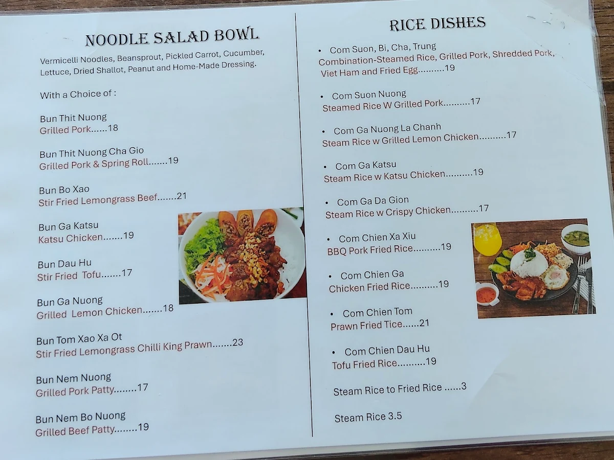 Menu, PhoD&T