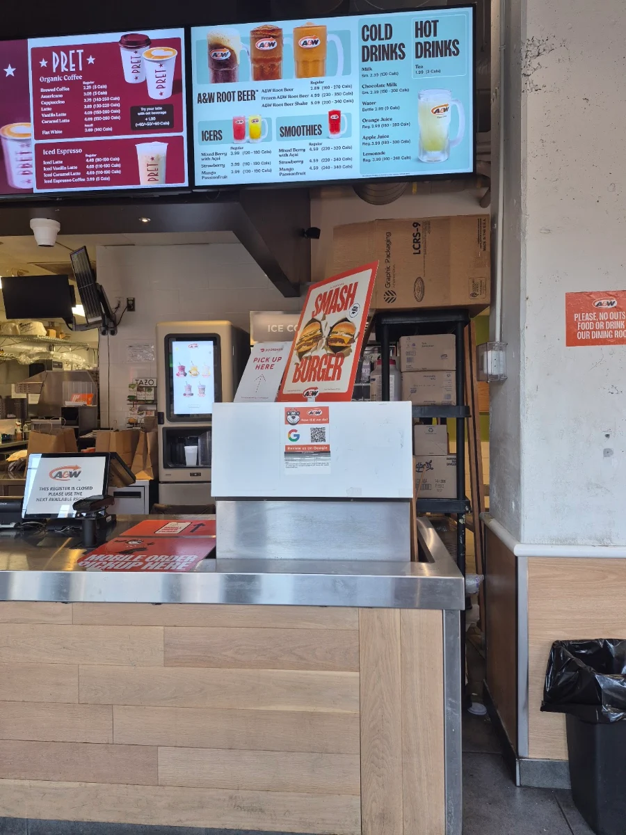 Menu, A&W Canada