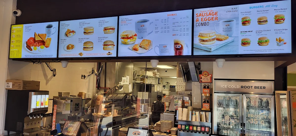 Menu, A&W Canada