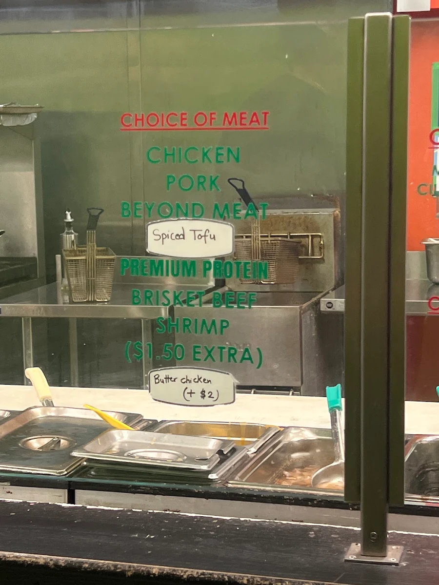 Menu, Burrito Xpress