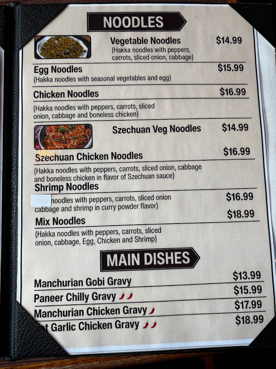 Menu, Soo Spice Yeti