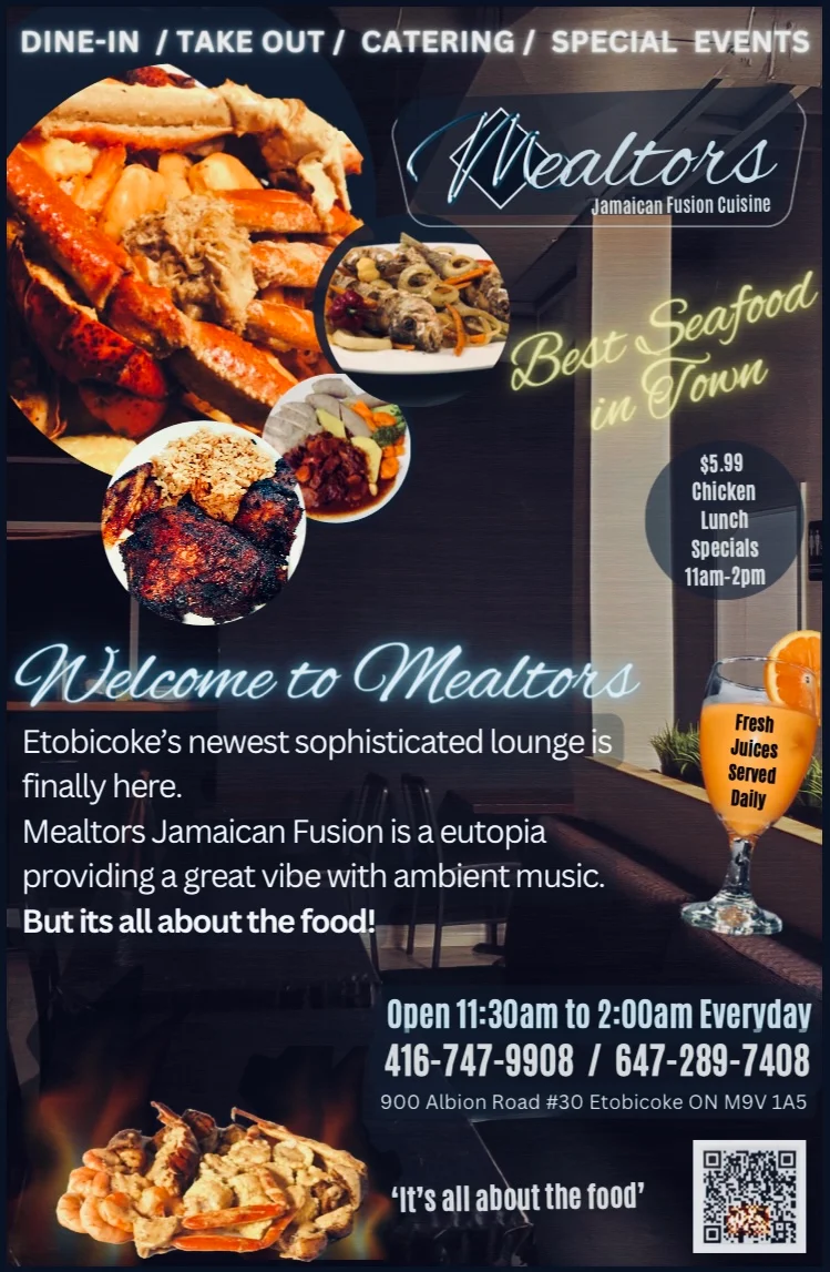 Menu, Mealtors Jamaican Fusion Cuisine