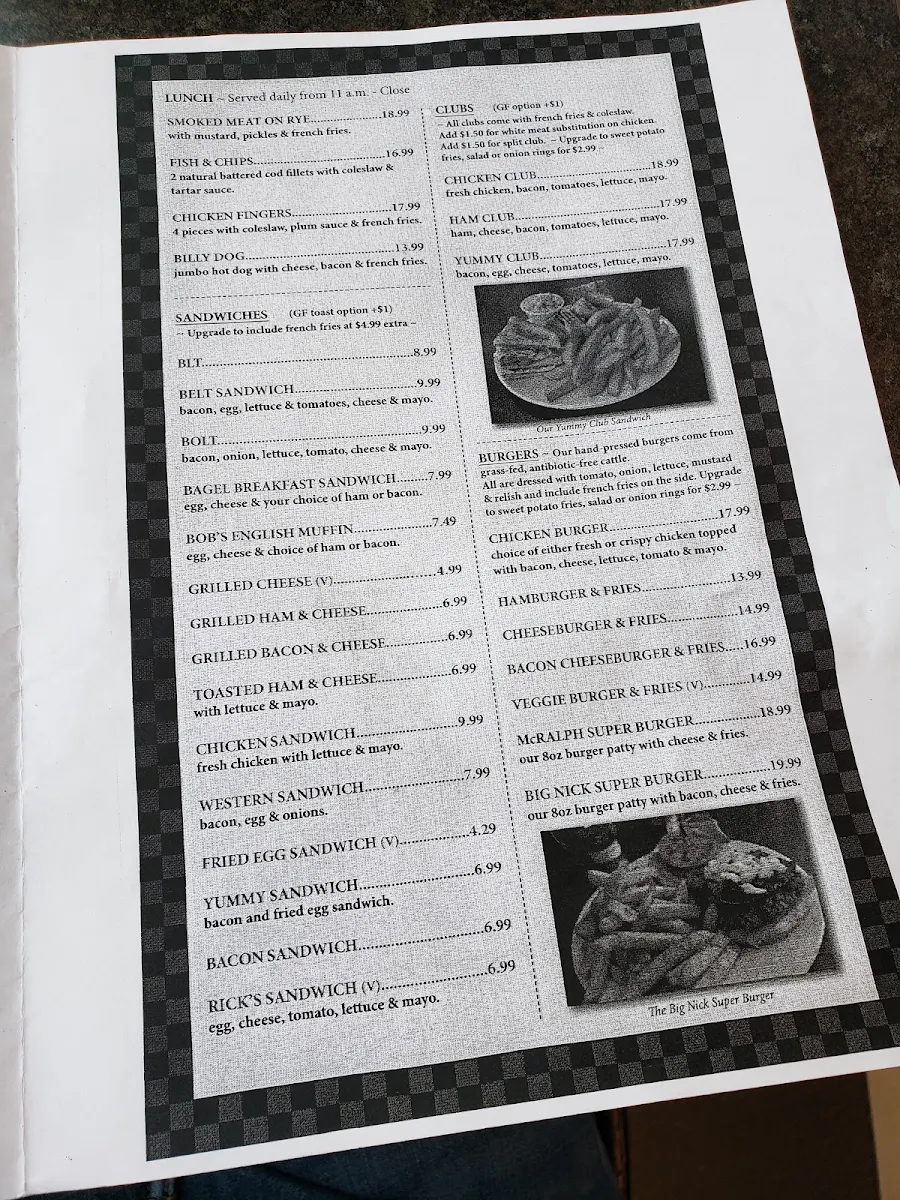 Menu, Ralph & Sons
