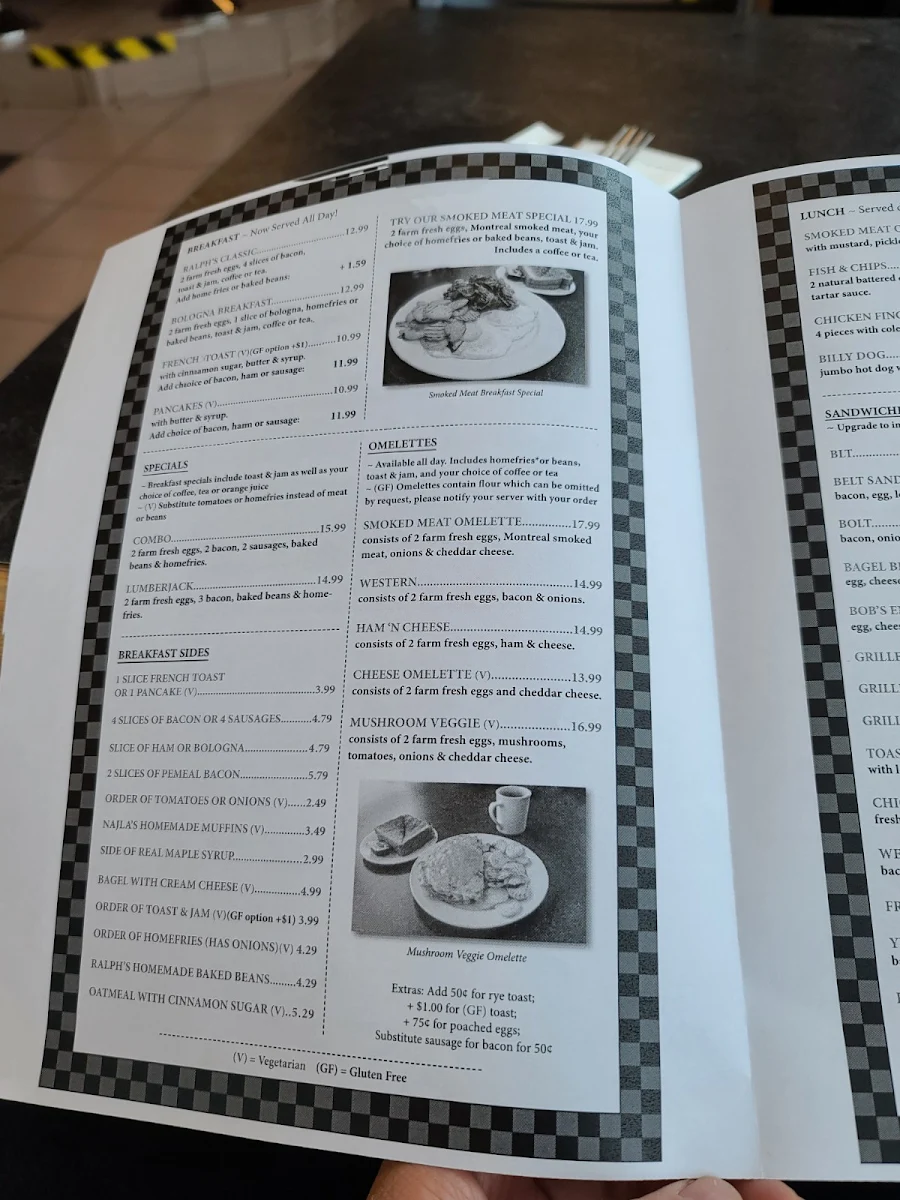 Menu, Ralph & Sons