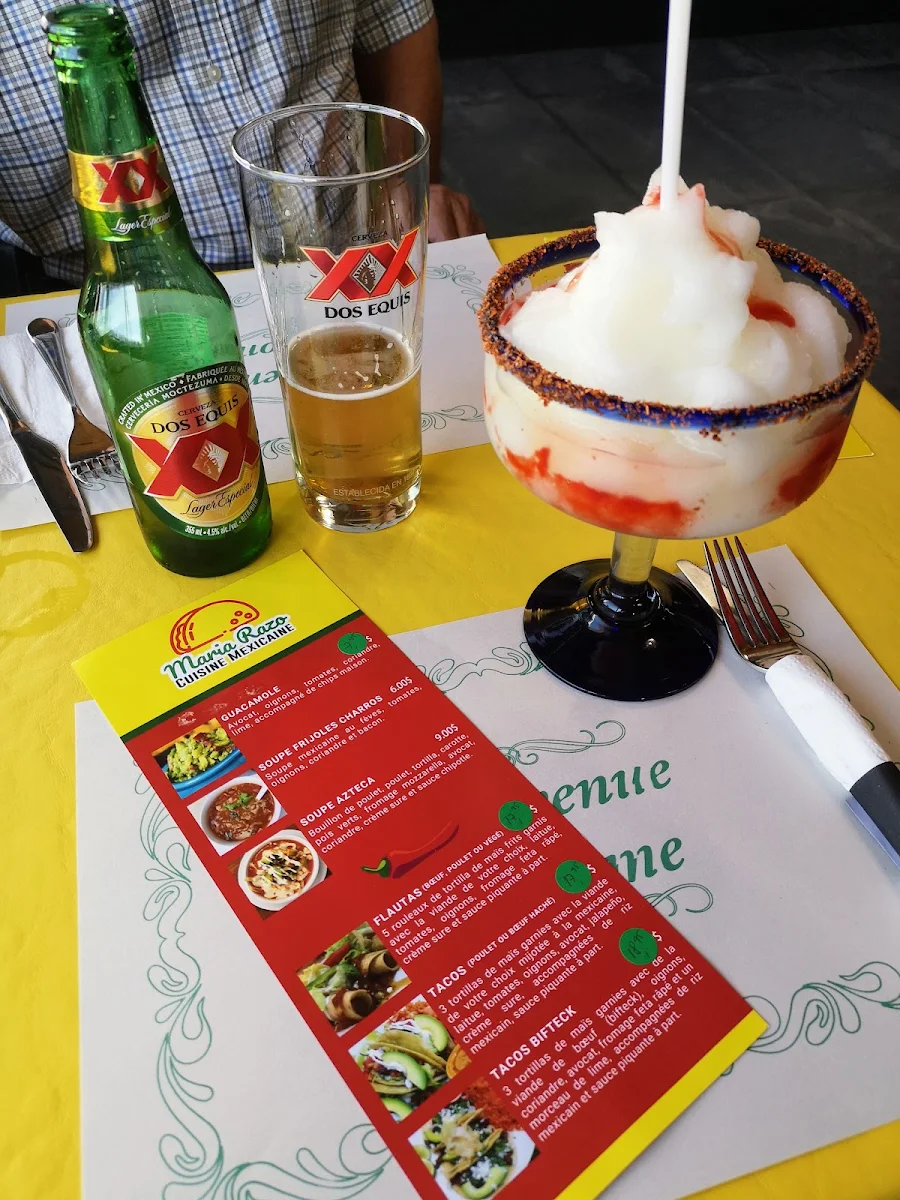 Menu, Maria Razo Cuisine Mexicaine