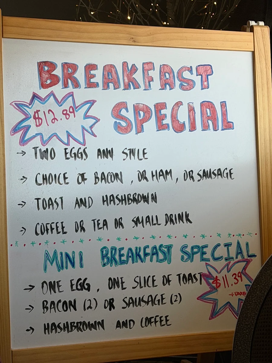 Menu, Morris Country Cafe
