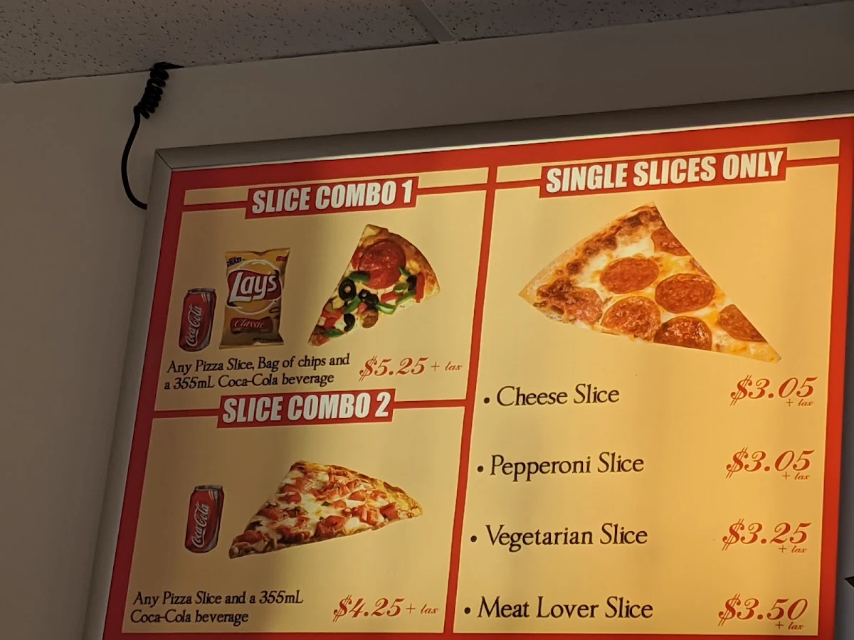 Menu, Bellagio Pizza