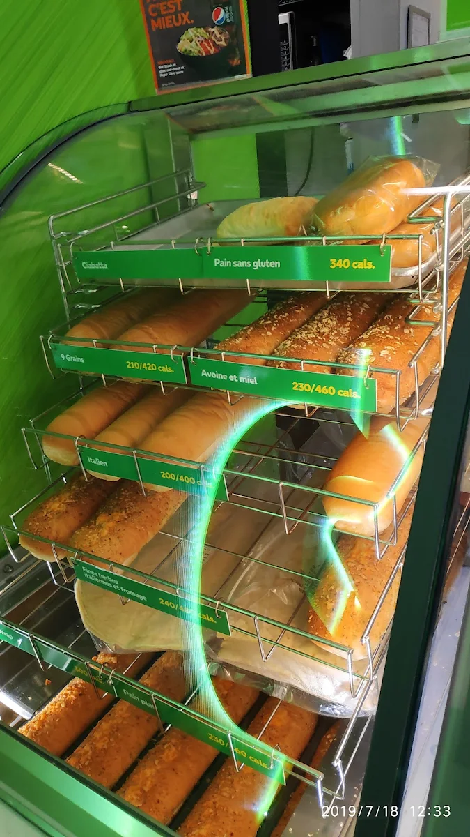 Menu, Subway