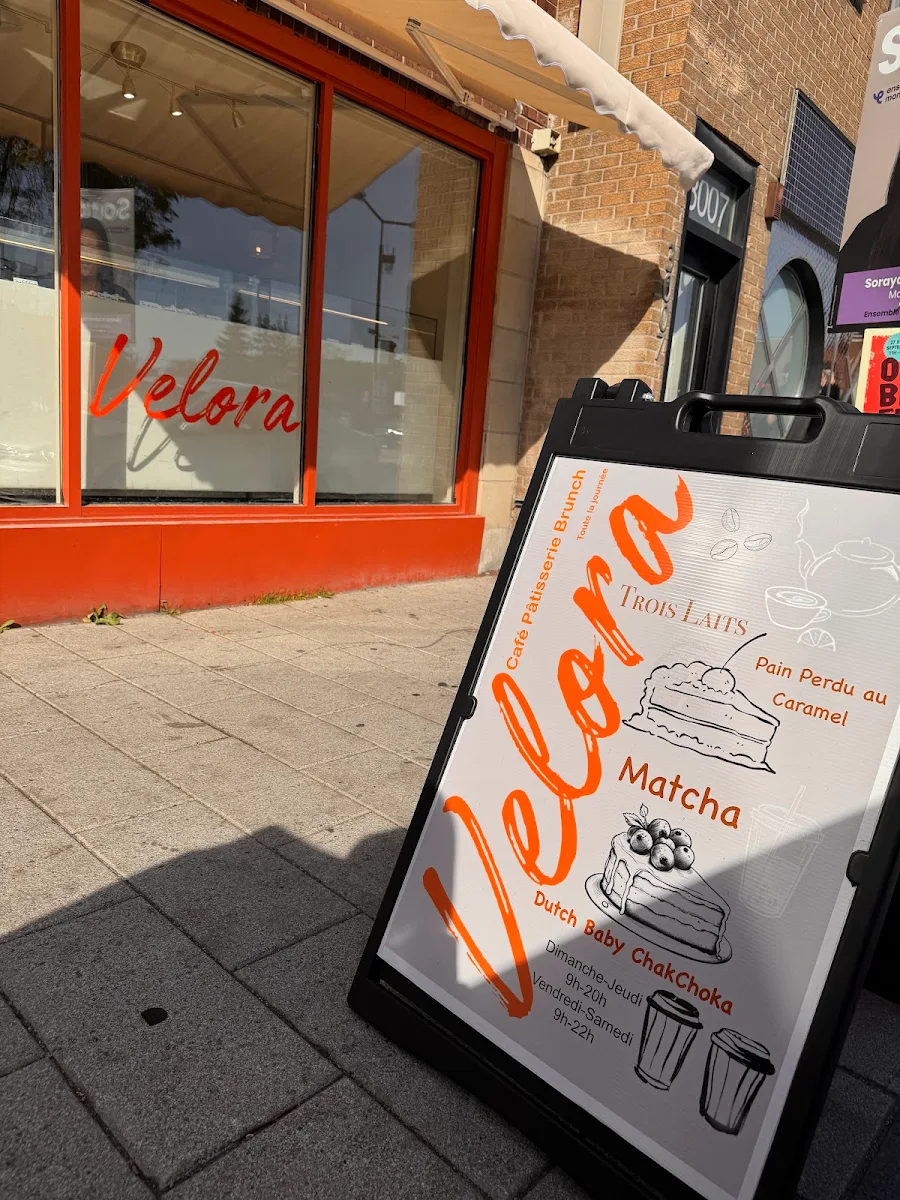 Menu, Velora Café Pâtisserie