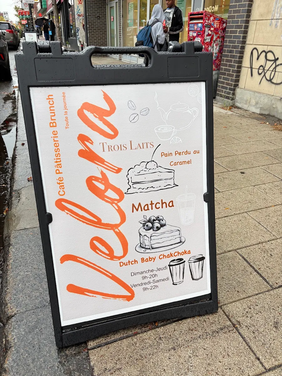Menu, Velora Café Pâtisserie
