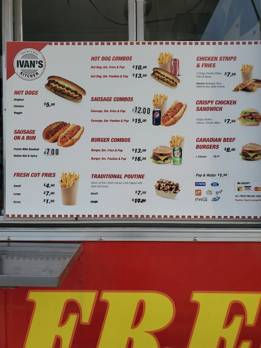 Menu, Hot Dogs Ivan's Kitchen