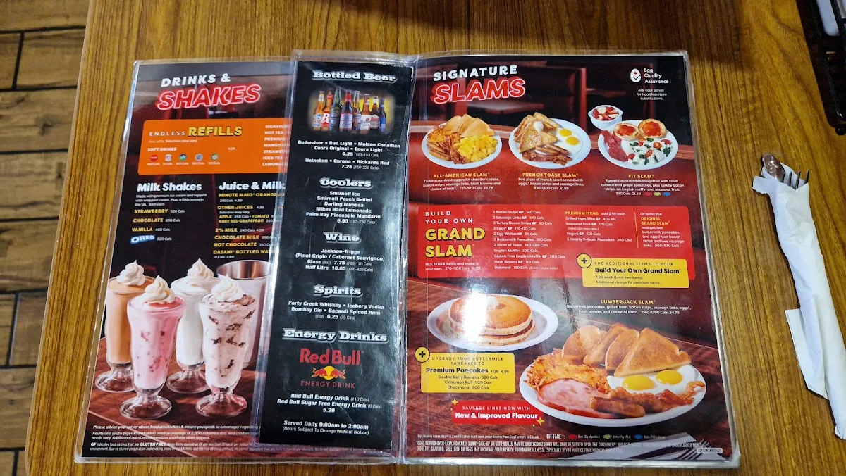 Menu, Denny's