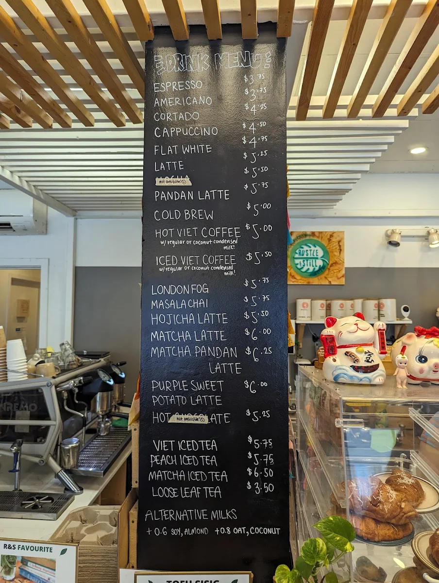 Menu, Rustle & Still Café