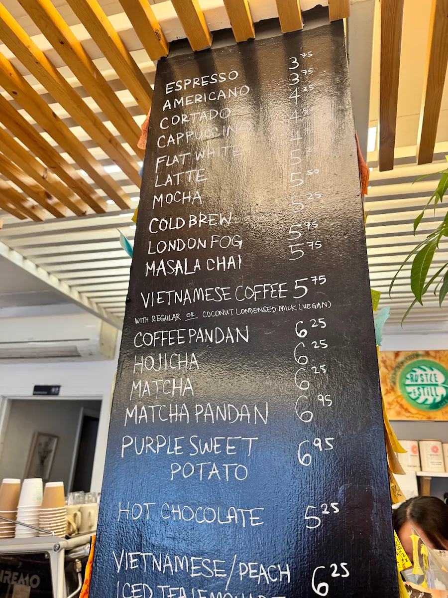 Menu, Rustle & Still Café