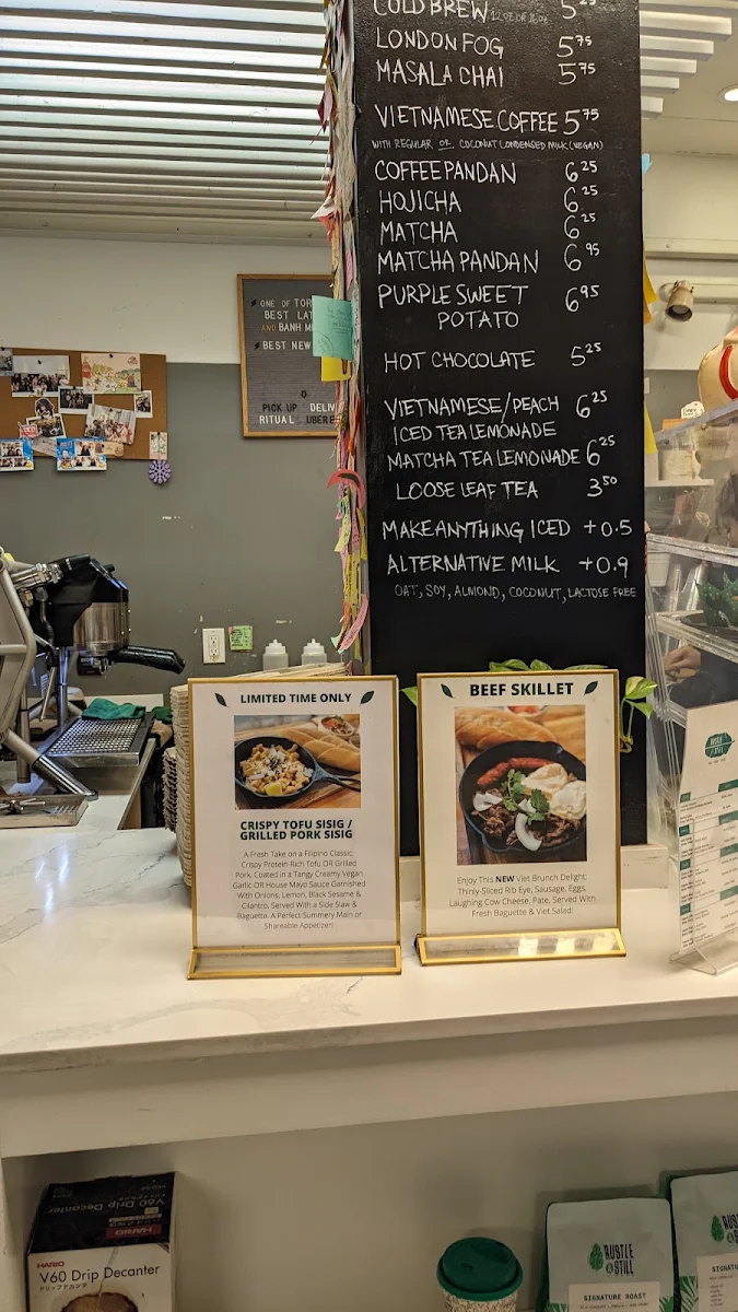 Menu, Rustle & Still Café