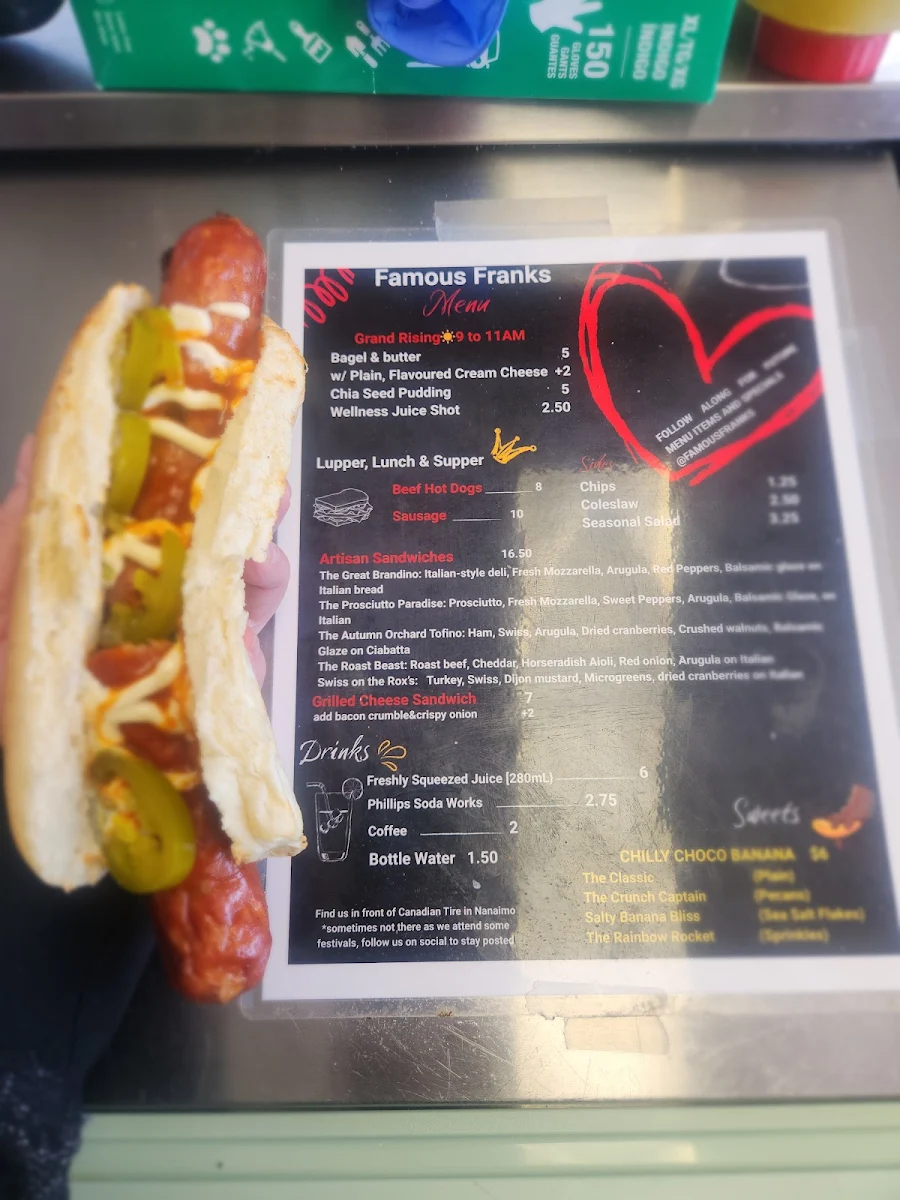 Menu, Famous Franks