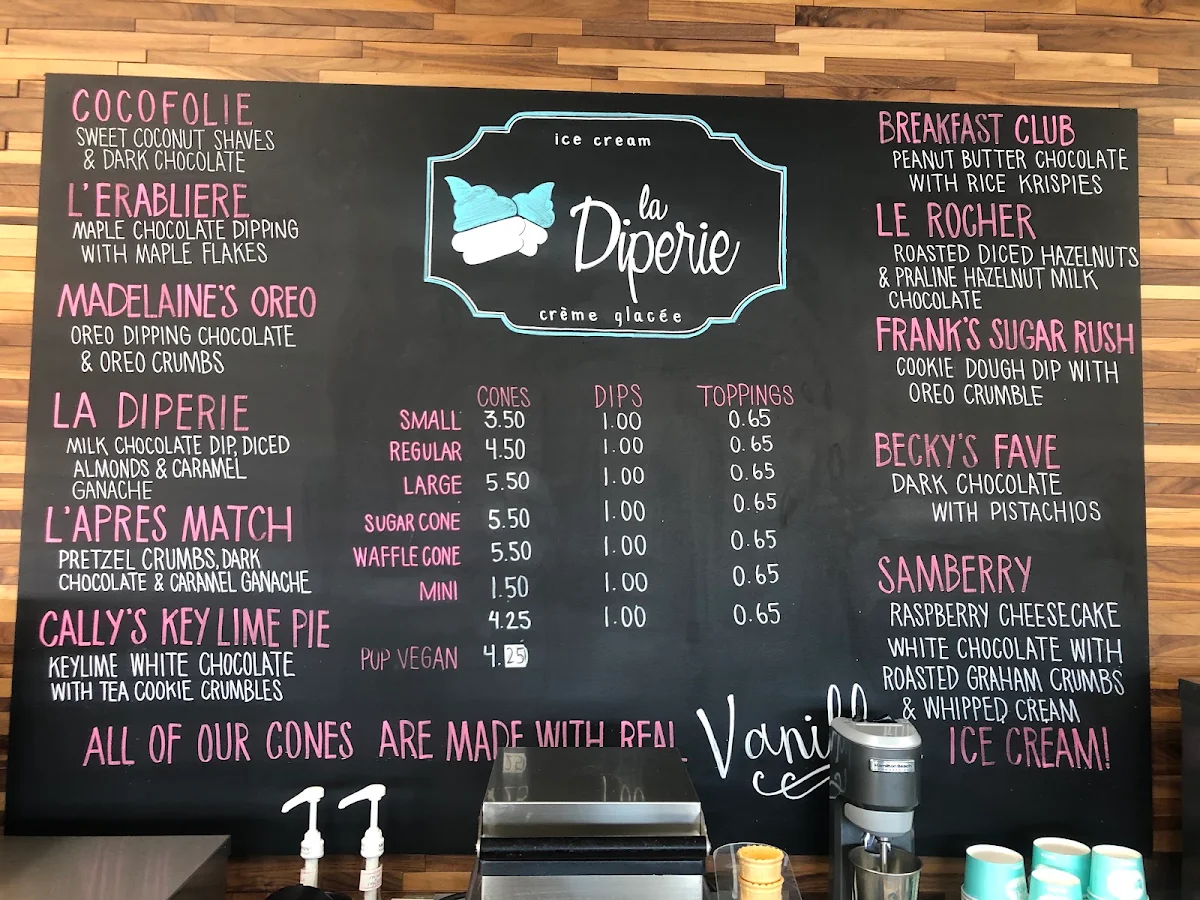 Menu, La Diperie Country Hills
