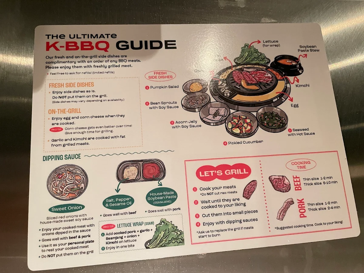 Menu, Daldongnae Korean BBQ - Waterloo