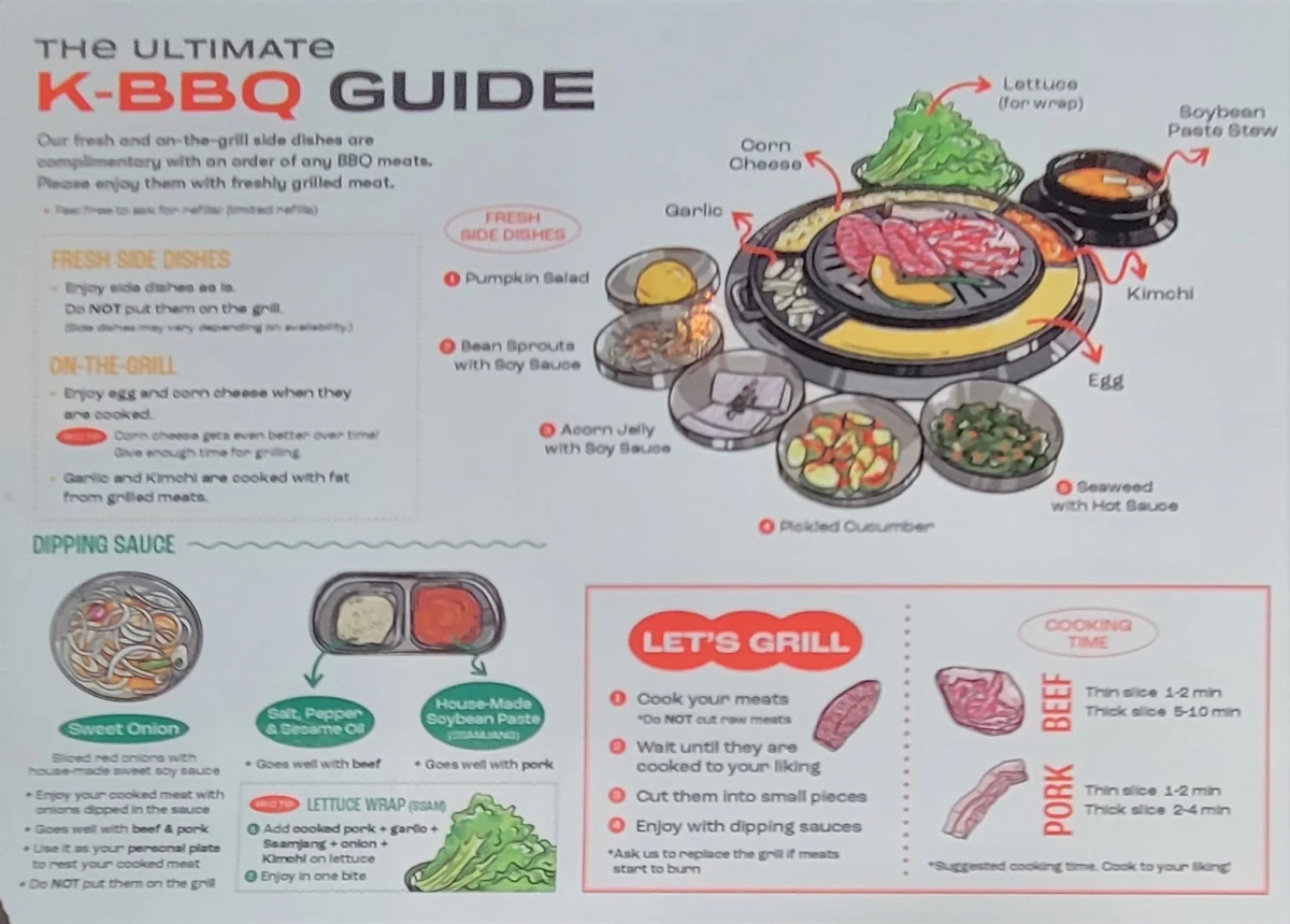 Menu, Daldongnae Korean BBQ - Waterloo