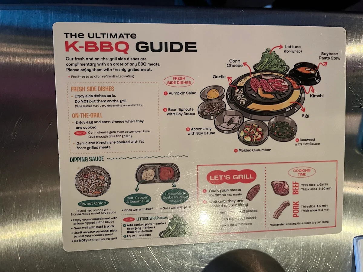 Menu, Daldongnae Korean BBQ - Waterloo