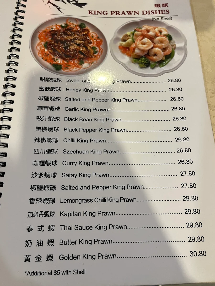 Menu, Somerville Chinese Restaurant,