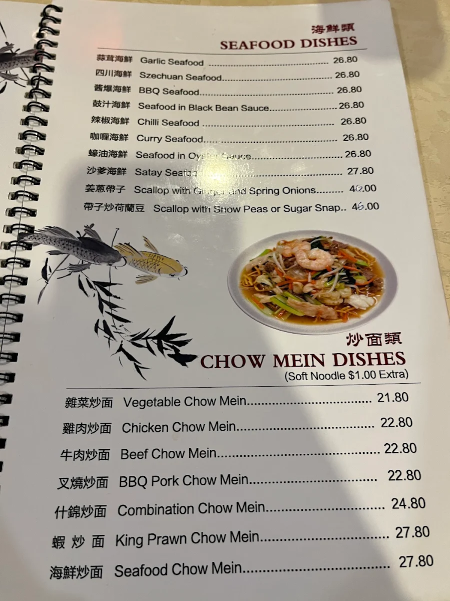 Menu, Somerville Chinese Restaurant,