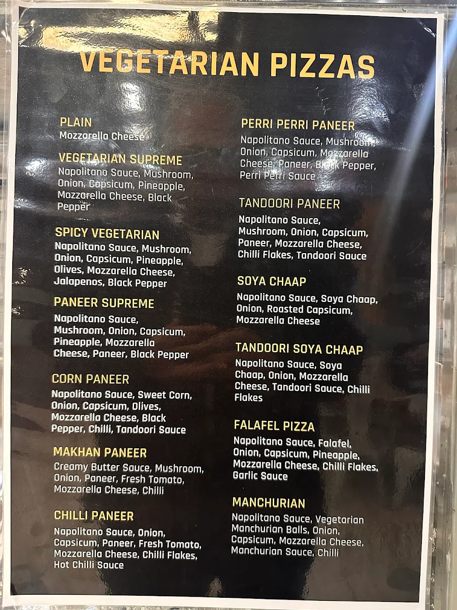 Menu, Seabrook Pizza Bar