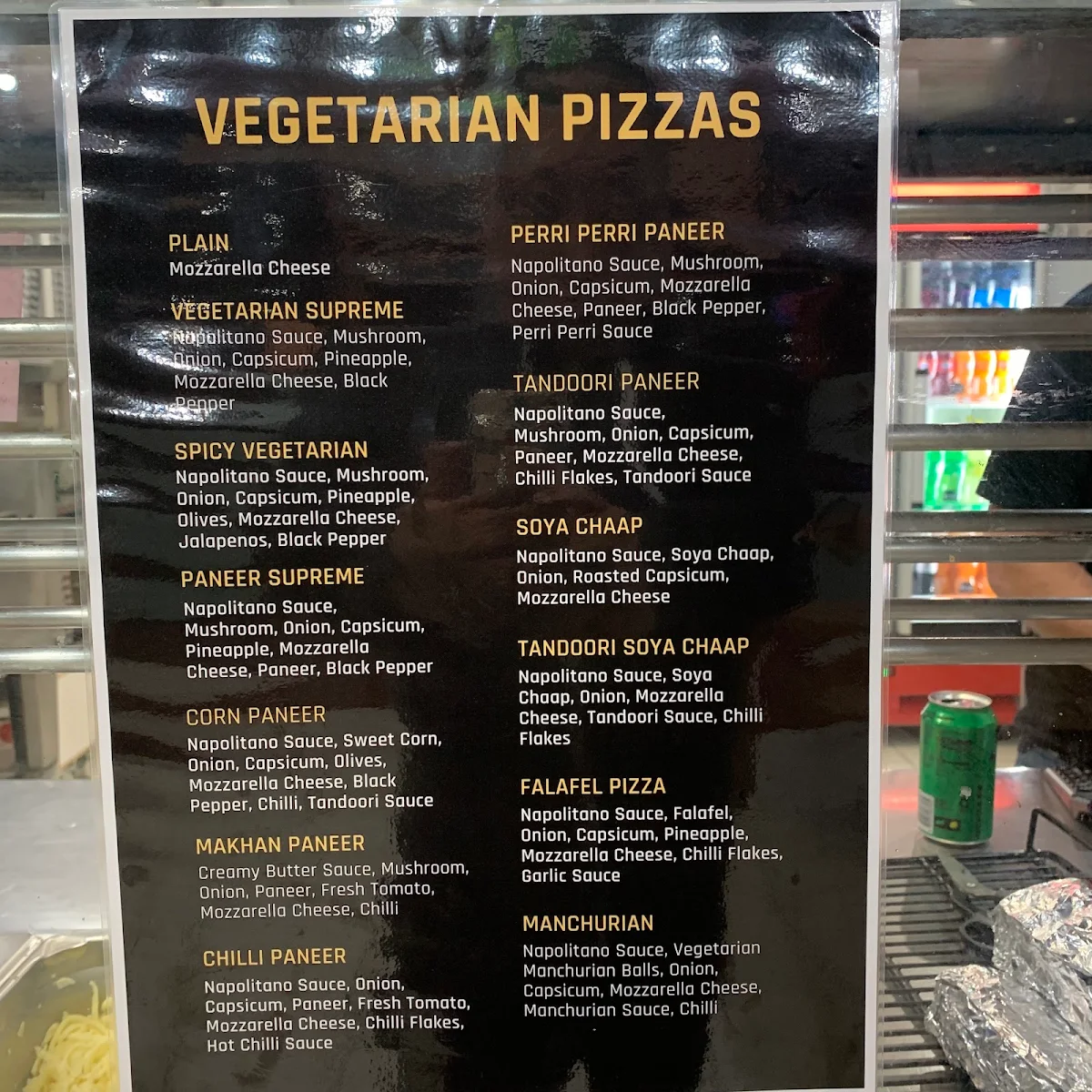 Menu, Seabrook Pizza Bar