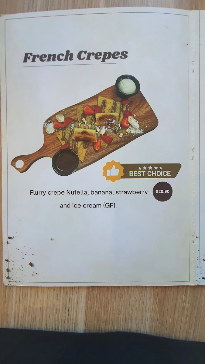 Menu, Third Space Cafetorium