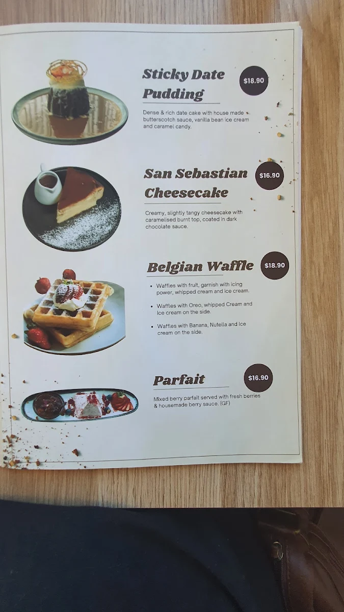 Menu, Third Space Cafetorium