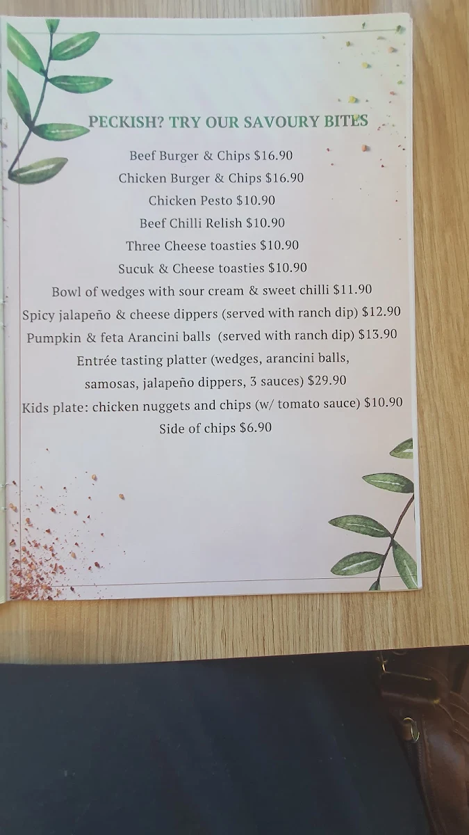 Menu, Third Space Cafetorium