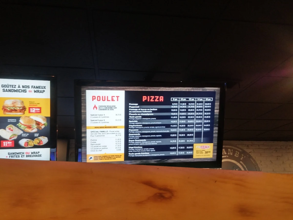 Menu, Les Rôtisseries Duhamel
