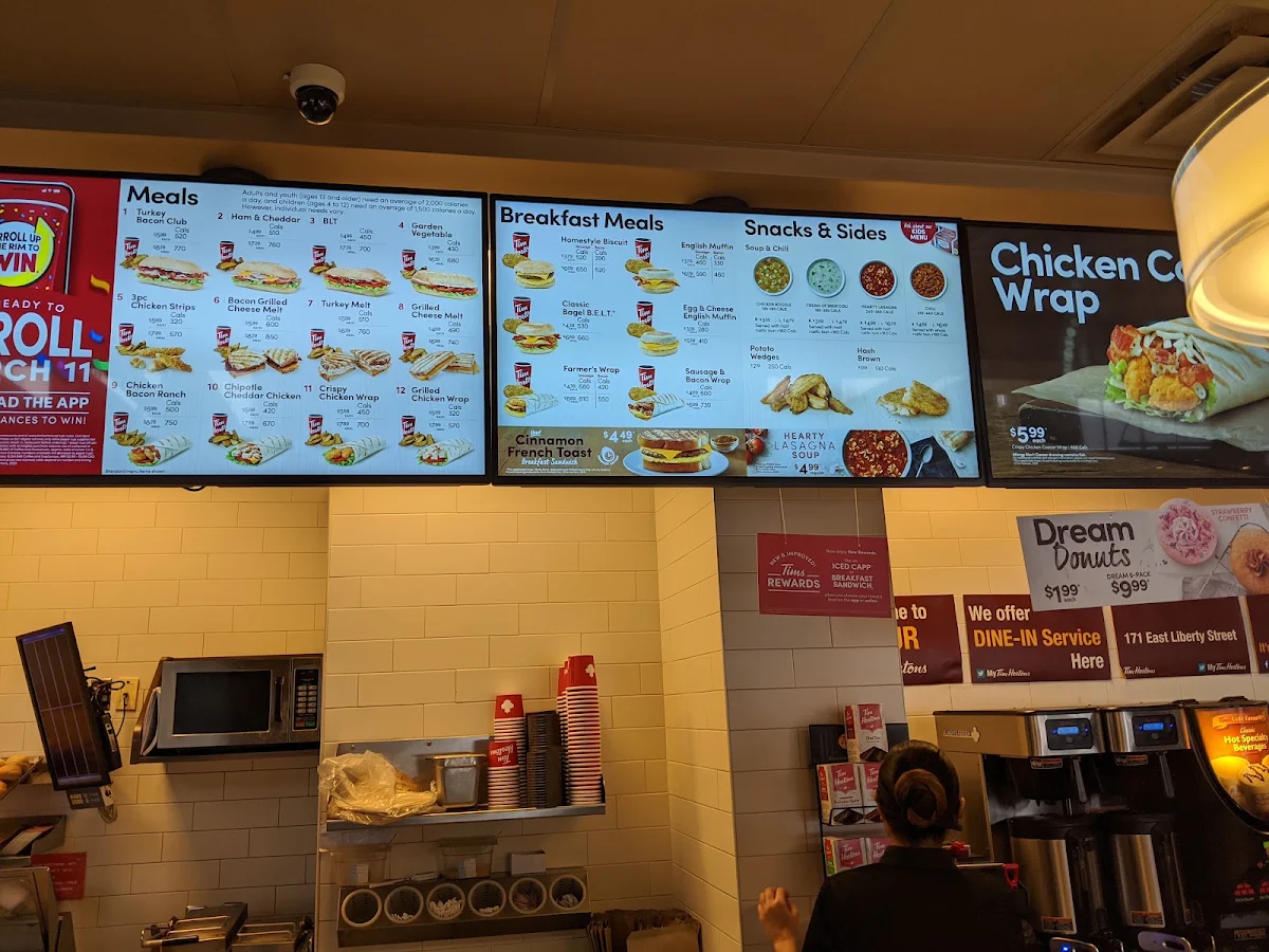 Menu, Tim Hortons