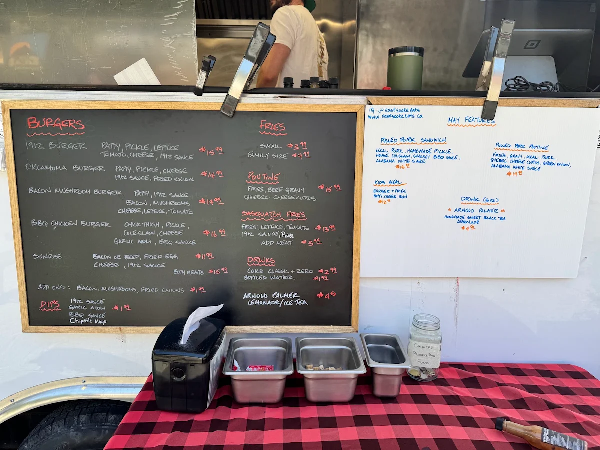 Menu, East Sooke Eats