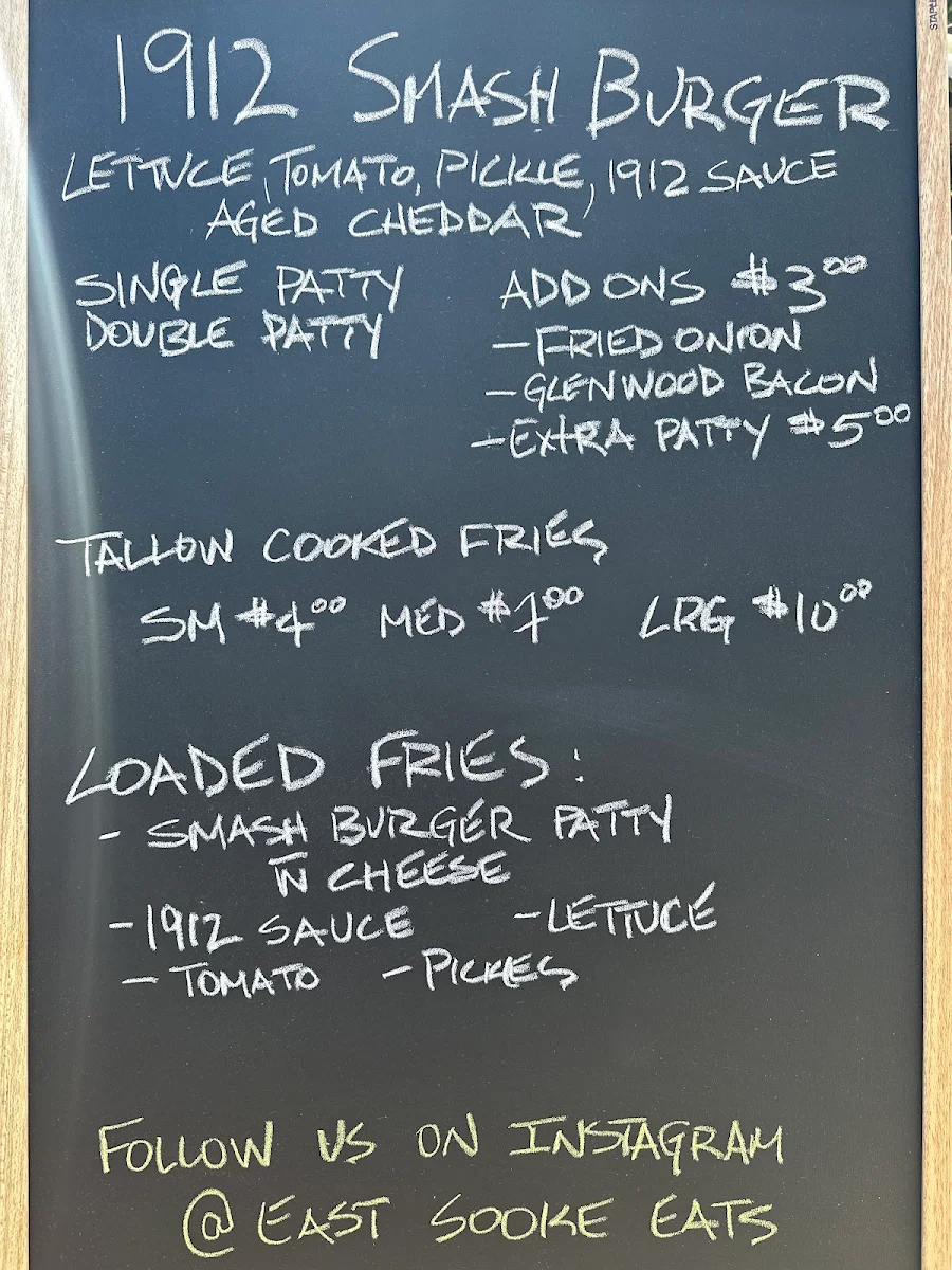 Menu, East Sooke Eats