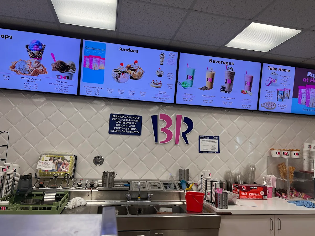 Menu, Baskin-Robbins