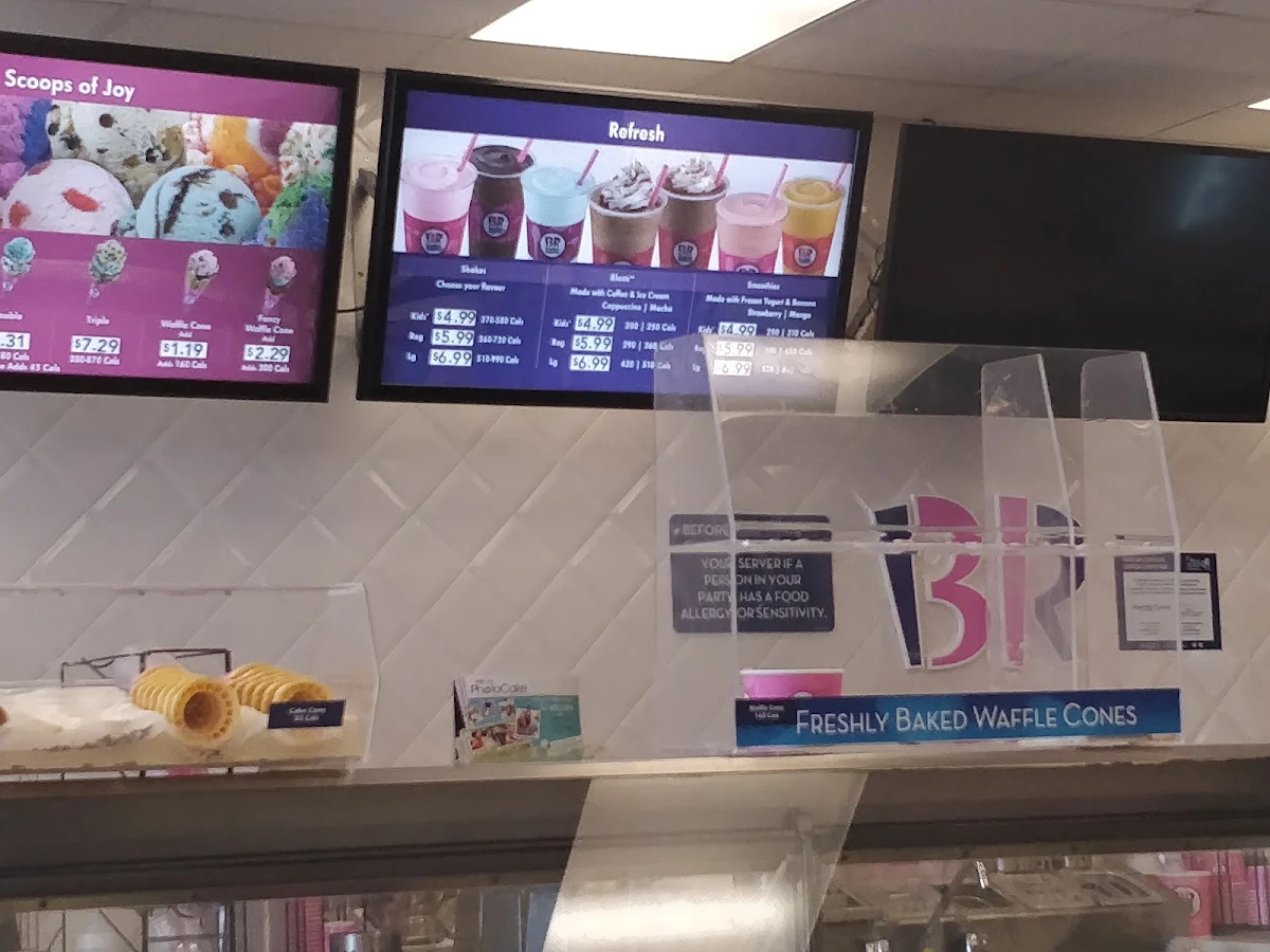 Menu, Baskin-Robbins