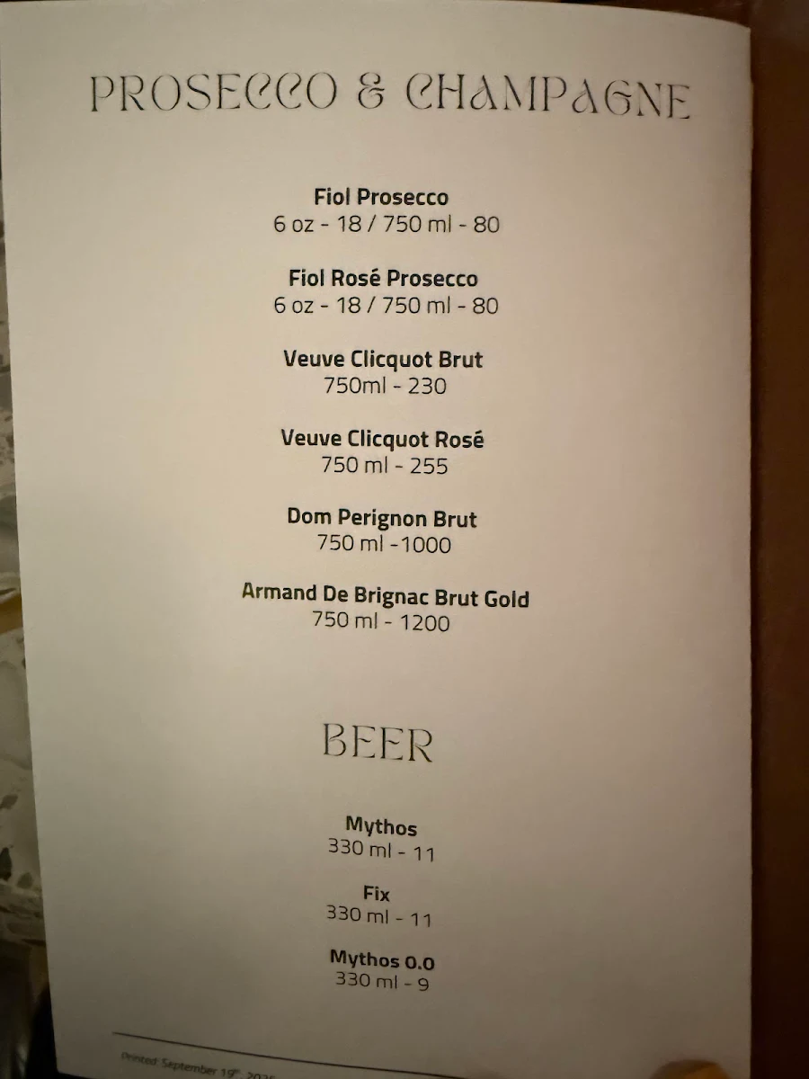 Menu, PAROS
