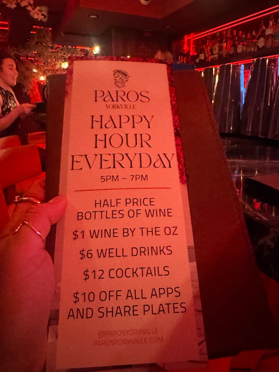 Menu, PAROS