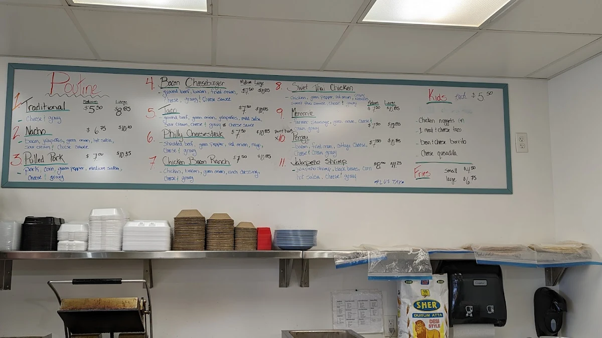 Menu, Wow Indian Food Inc.