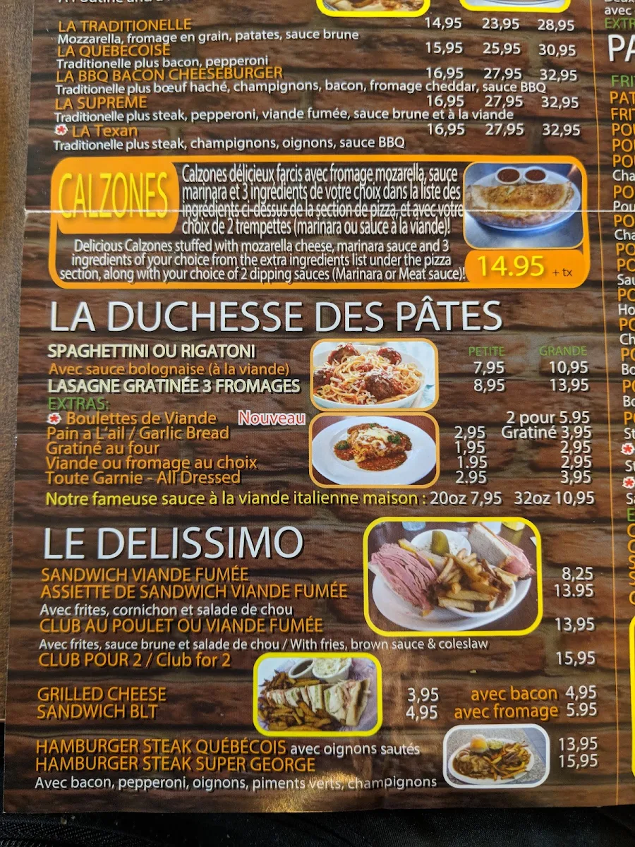 Menu, George Le Roi Du Sous-Marin Vaudreuil