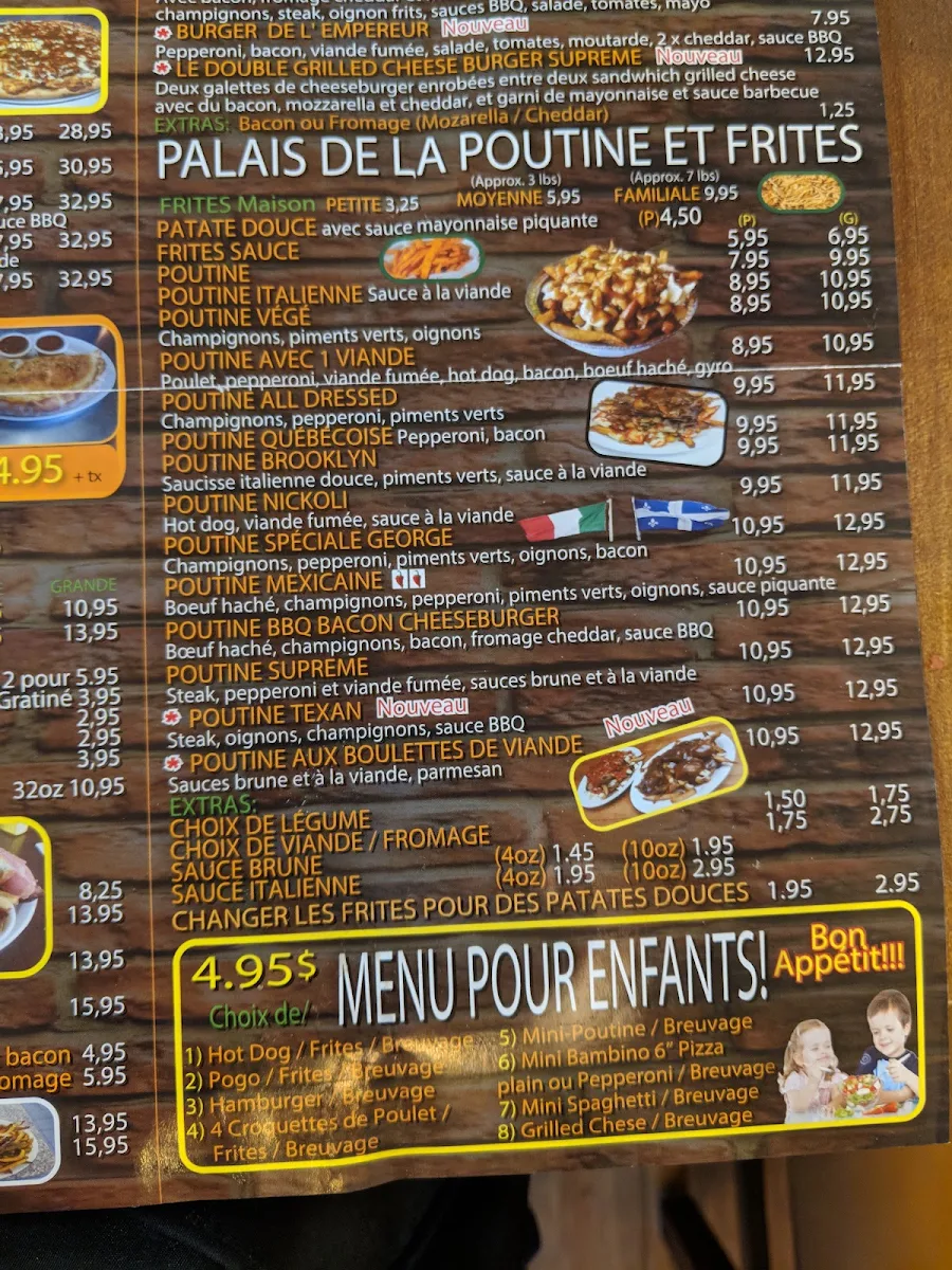 Menu, George Le Roi Du Sous-Marin Vaudreuil