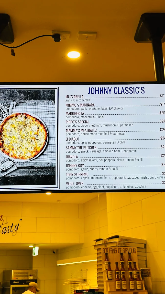 Menu, Johnny Gio's Pizza Lane Cove