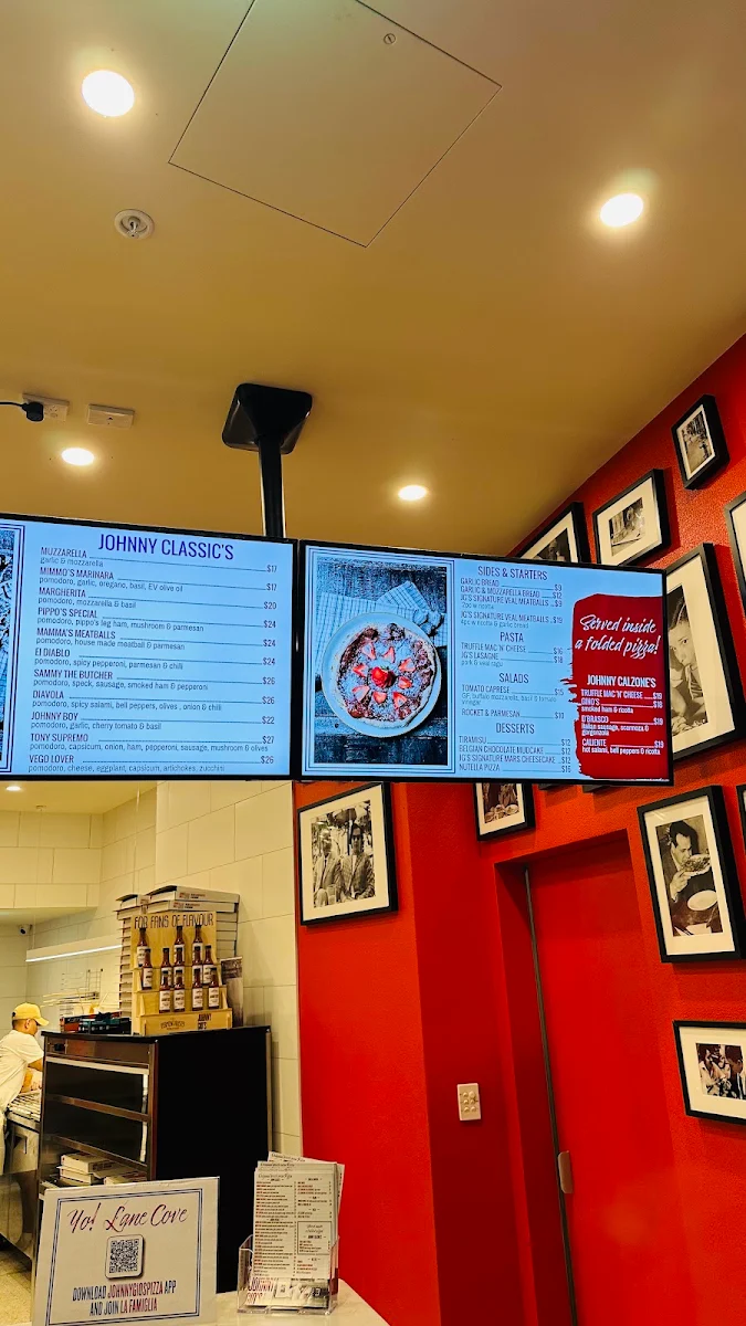 Menu, Johnny Gio's Pizza Lane Cove