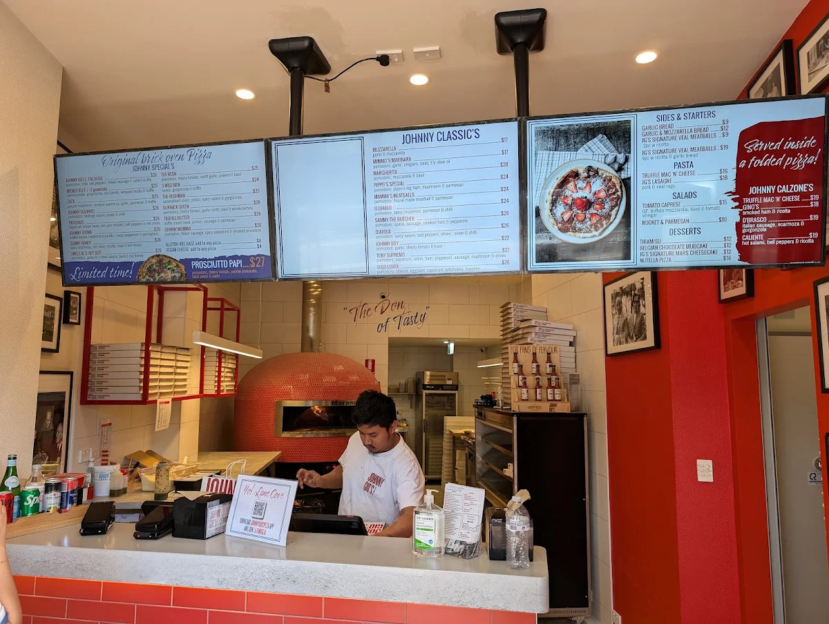 Menu, Johnny Gio's Pizza Lane Cove