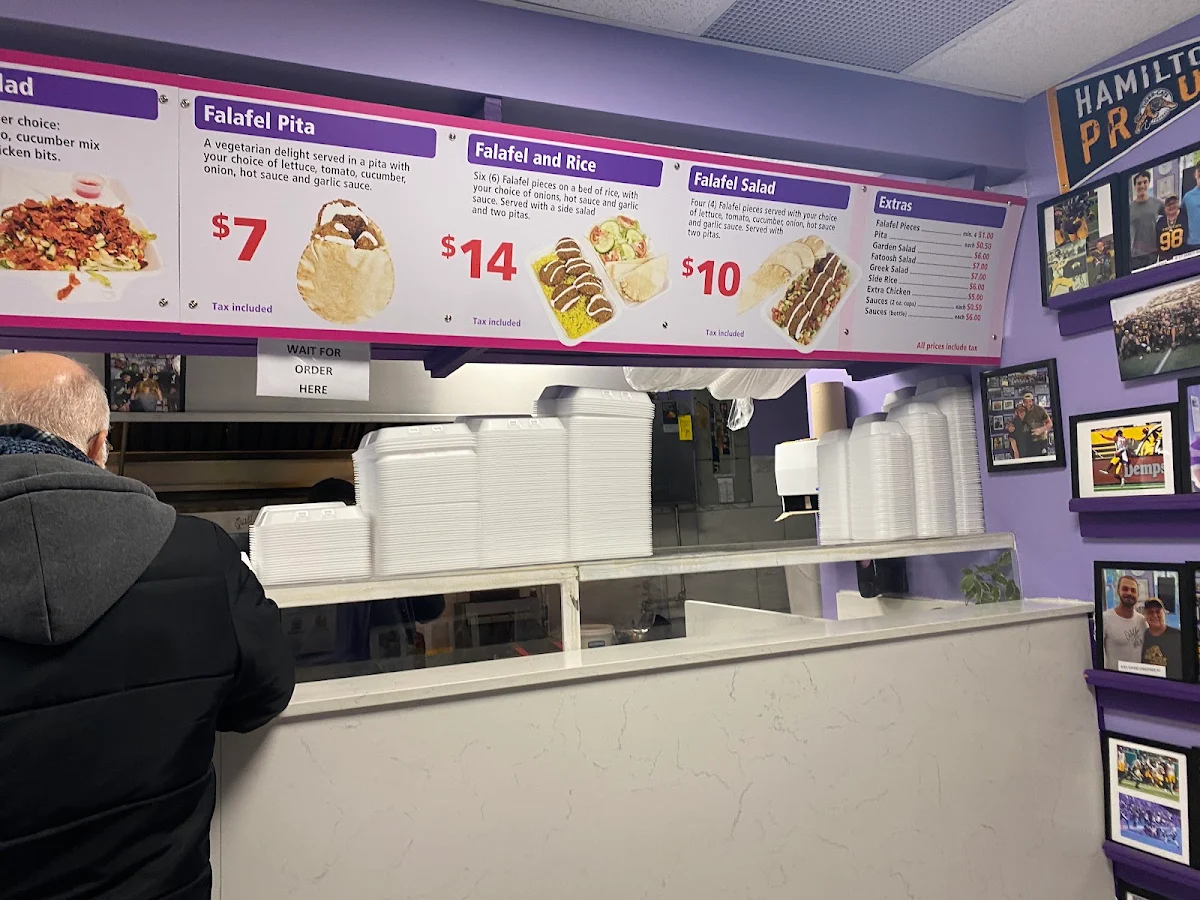 Menu, Lulu's Canadian Style Shawarma